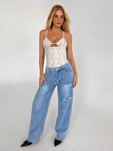 Aloruh Sheer Lace Hollow Out Sexy Camisole Camisole